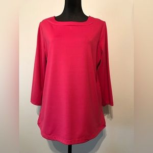 Susan Graver Essentials Stretch Pullover Pink Top Size M